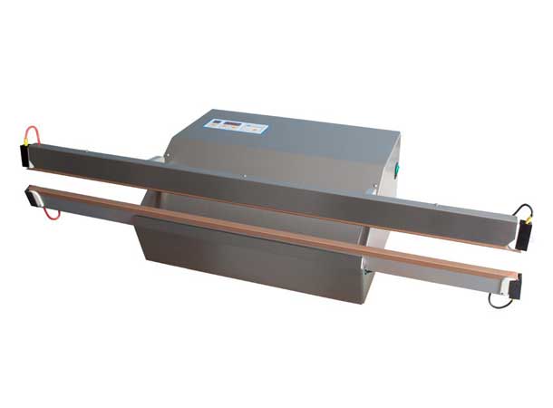 堅(jiān)固的臺式脈沖式封口機(jī)，用于密封柔性袋子。