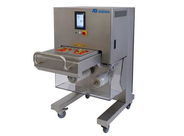 半自動(dòng)托盤封口機(jī)，采用獨(dú)特的MAP氣調(diào)包裝技術(shù)