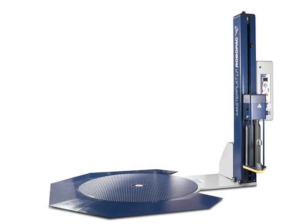 半自動(dòng)纏繞膜包裝機(jī)，適合手動(dòng)托盤車。