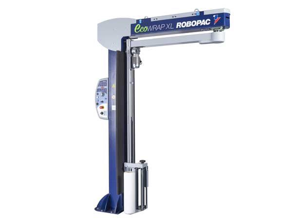 帶有旋轉(zhuǎn)臂的半自動(dòng)纏繞膜包裝機(jī)，用拉伸膜包裹特別不穩(wěn)定的產(chǎn)品的理想解決方案。